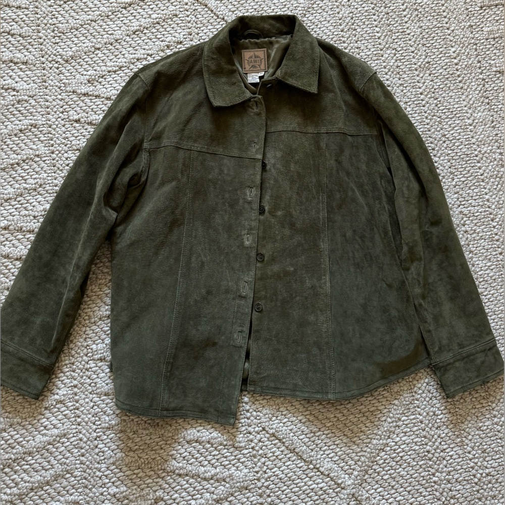 AMI 100% Suede Green Jacket